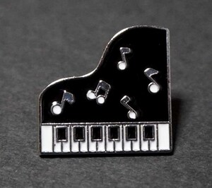 ■《萌黒白グランドピアノ》 新品『ピアノ.楽譜』 PIANO 音楽■金属ピンバッジ バッチ■おしゃれ ファッション ラッキーアイテム ■MUSIC 