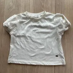 子供服　白色　Tシャツ　カットソー　90センチ　女の子