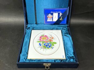 Meissen　マイセン　陶板画　プラーク　ブーケ　フラワー　花束　美品　箱付き