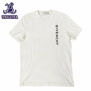 GIVENCHY ジバンシー　半袖Tシャツ　ホワイト　黒ロゴ　#S　メンズ　中古B【辻屋質店A2544】