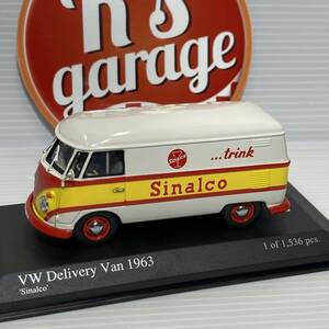 1/43　ミニチャンプス　フォルクスワーゲン　デリバリー　バン　バス MINICHAMPS VW VAN SINALCO 1536個限定　430052204