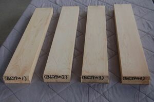 木曽桧 ヒノキ（天然材） 4本で4400円 8年乾燥 角材 材木 木材 新品