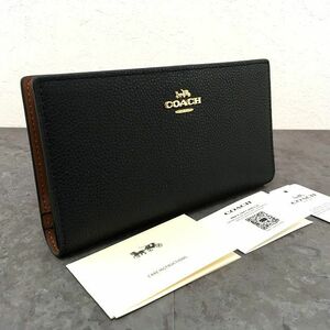 ☆送料無料☆ 未使用品 COACH 長財布 C8329 ブラック ロゴ 356