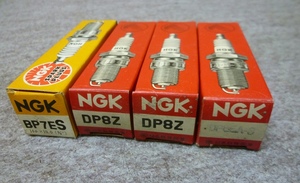 旧車　昔のプラグ　NGK BP7ES・DP8Z・DP8EA-9　4本セット　当時物
