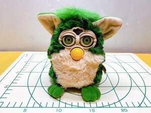 貴重　レトロ　Furby　ファービー　おしゃべり天才ペット　初代ファービー　バーチャルペット　グリーン　1999　TOMY　現状品