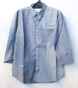 ●inhabitant●DUNGAREE MIX 3/4 SHIRTS●IH612LS30●Navy●USA M●