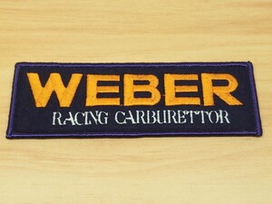 【WEBER】ウェーバー 刺繍 ワッペン RACING CARBURETTOR レーシング キャブレター 当時物