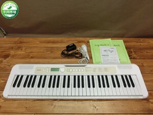 【Y-9953】CASIO LK-325 Casiotone 光ナビゲーションキーボード 電子ピアノ 楽器 マイク付 セット 通電確認済【千円市場】