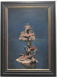 岩本行雄　　　　12M　　　　「王の池Ⅰ」　　　　油彩画【正光画廊　５０００点出品中！お好みの作品が見つかります】