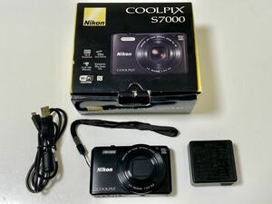 Nikon COOLPIX S7000 デジカメ 動作品 ブラック デジタルカメラ ニコン 箱あり クールピクス 