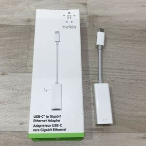 ① Belkin USB-C to Gigabit Ethernet Adapter F2CU040 ギガビット イーサーネットアダプタ[N8137]