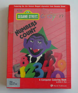 Apple II SESAME STREET / Numbers Count /A Computer Coloring Book 中古品