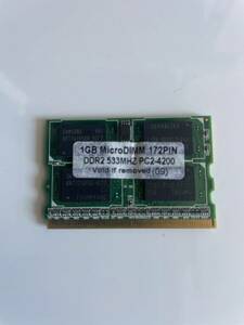 即日発 送料無料　MicroDIMM PC2-4200 DDR2-533 172pin 1GB ★動作保証 