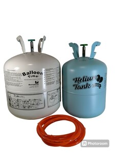 【未開栓】ヘリウムガス ユープラス ヘリウムタンク　400L＋ Balloon time ヘリウムガス タンク2本