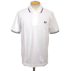 FRED PERRY (フレッドペリー) M12N TWIN TIPPED FP SHIRT (ライン入りポロシャツ) イングランド製 全7色 FP264 White / Ice / Maroon-44