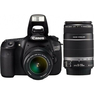 中古 １年保証 美品 Canon EOS 60D ダブルズームキット 18-55mm IS + 55-250mm IS