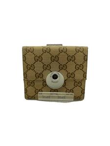 GUCCI◆2つ折り財布/キャンバス/BRW/総柄/レディース