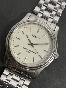● コレクター必見 TELVA メンズ 腕時計 ファッション 小物 時計 シルバー色 アクセサリー コレクション ジャンク品 ma173