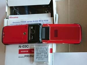 N-03C docomo 電池新品 レッド NEC 耐衝撃 MP3再生 ドコモ