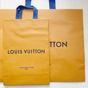 LOUIS VUITTON ルイヴィトン LV 2枚セット ラージサイズ ミディアムサイズ 大中サイズ 紙袋 ショッパー ショップ袋 プレゼント ギフト