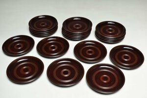 【蔵c9591k1】木製　木皿　菓子器　二十客