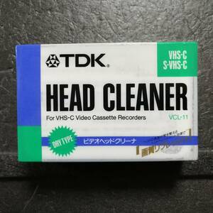 未開封　VHS-C　ヘッドクリーナー　TDK VCL-11　HEAD CLEANER　パッケージ難あり