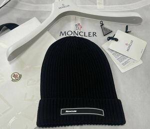 新品未使用★MONCLER 国内正規モンクレール デカワッペン 綿100% ニット帽男女兼用 定価45,000円 送料無料★