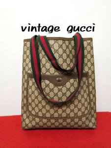 美品 極希少！Gucci シェリーライン トートバッグ オールドグッチ 廃盤