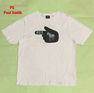 【人気】PS Paul Smith　ポールスミス　半袖Tシャツ　ゼブラ　オーバーサイズ　ビッグシルエット　両面プリント　19AW　292541 011R