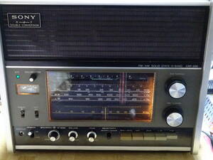 SONY CRF-200　FM/AM SW13バンド　短波BCLラジオ 動作中古品 純正ACコード付き 古いのでジャンク品で。