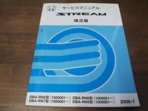 AストリームRN6,RN7,RN8,RN9サービスマニュアル構造編2006-7