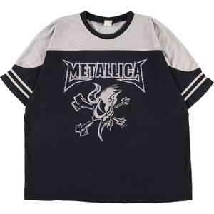 古着 00年代 giant METALLICA メタリカ フットボールTシャツ メンズXXL /evb000892