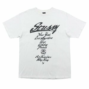 ステューシー × ダブルタップス 半袖 ワールドツアー Tシャツ size L #18654 送料360円 Stussy WTAPS コラボ ストリート 裏原