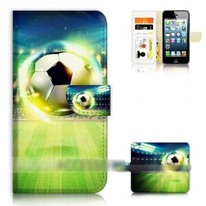iPod Touch 5 6 アイポッド タッチ ファイブ シックス サッカーボール スマホケース 手帳型ケース スマートフォン カバー