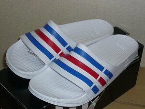 6★★★即決 新品 adidas/アディダス デュラモ 白/赤/青 US11.0-29.5cm 定型外郵便可