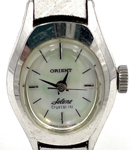 【s-05180②】★ORIENT オリエント Selene セレーネ ★　クリスタル Crystal I131-11400　手巻き レディース腕時計　アンティーク　