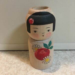 新品 本間直子 ペン立て 郷土玩具 伝統こけし 工芸品 木製玩具