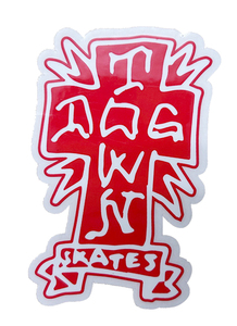 Dogtown Skateboards (ドッグタウン) US ステッカー シール DT Gonz Cross Sticker Red スケボー SKATE SK8 スケートボード