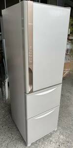 福岡市内送料無料　日立 HITACHI 315L 2018年製 3ドアノンフロン冷凍冷蔵庫 R-K32JV(T) 右開き W54cm まんなか野菜室 自動製氷
