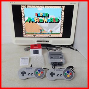 動作品 SFC スーファミ ニンテンドークラシックミニ スーパーファミコン 本体 CLV-301 + ACアダプター まとめてセット Nintendo【10