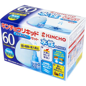 まとめ得 水性キンチョウリキッド 60日用 無臭性 ミルキーブルーセット x [3個] /k