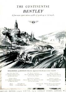 ◆1953年の自動車広告　ベントレー　BENTLEY