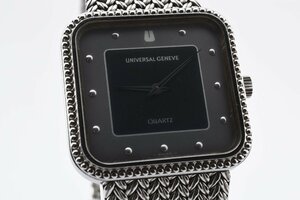 美品 ユニバーサルジュネーブ 843003 スクエア クォーツ メンズ 腕時計 UNIVERSAL GENEVE