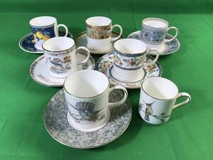 1,000円売切■ WEDGWOOD ウェッジウッド デミグラスカップ ソーサー フロレンティーンターコイズ シトロン 13点 okoy-2608348-333★N1247