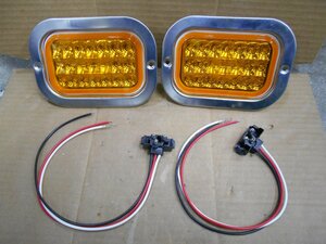 24-742 2個セット 未使用品 LED テールランプ テールマーカーランプ オレンジ DC24v デコトラ、軽トラ、リフト、重機、ボート等