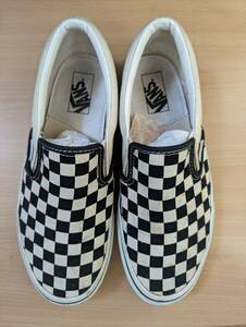  VANS SLIP ON スリッポン / 50th V98STEVE BLK/WHT CHECK / チェッカー柄 / 26.5cm