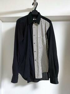 Comme des Garcons Homme Plus シャツ ブラウス コムデギャルソン ストライプ / shirt deux eye junya watanabe man play cdg black noir