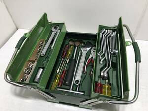 310303◆KTC　KYOTO　TOOL　ツールボックス　工具　まとめ　スパナ/ドライバー/ハンマー/レンチ/ニッパーなど【写真追加有】◆