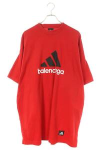 バレンシアガ BALENCIAGA アディダス 23SS 712398 TNVA6 サイズ:3 ロゴプリントオーバーサイズTシャツ 中古 SS13