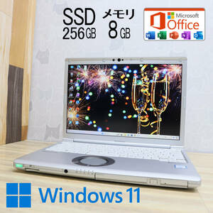 ★美品 高性能8世代4コアi5！M.2 SSD256GB メモリ8GB★CF-SV7 Core i5-8350U Webカメラ Win11 MS Office2019 Home&Business★P68283